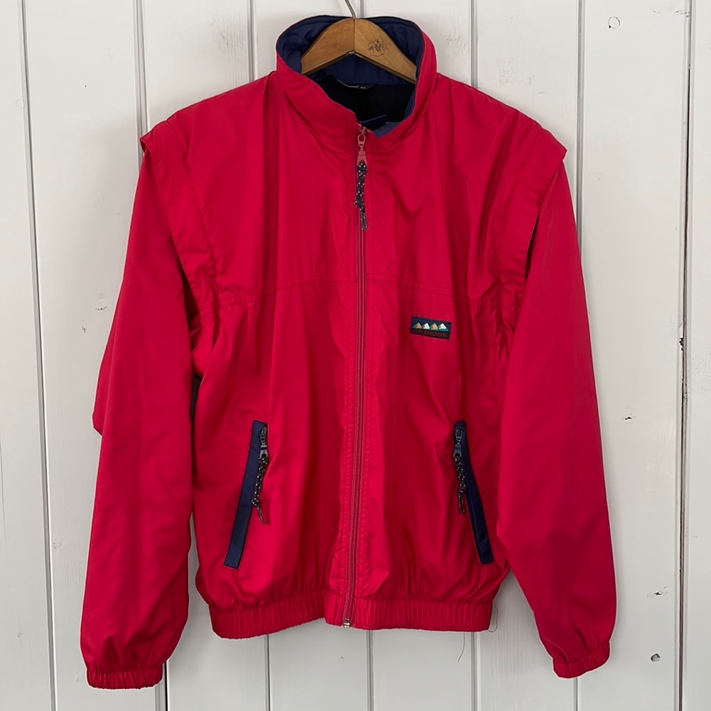 Vintage 90s K-Way Convertible Chinook Jacket Vest Lined Full Zip Men’s S